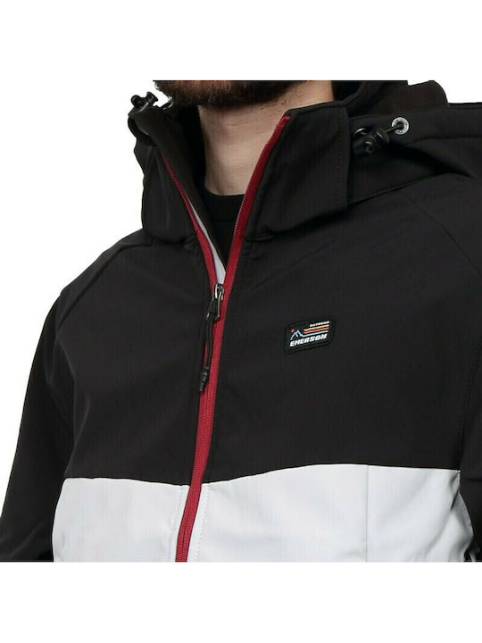 3 in 1 Winter Softshell Waterproof and Windproof Men’s Jacket Ice White Black