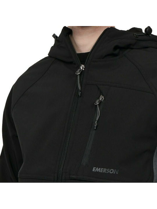 Winter Jacke Softshell Wasserdicht und Winddicht Schwarz