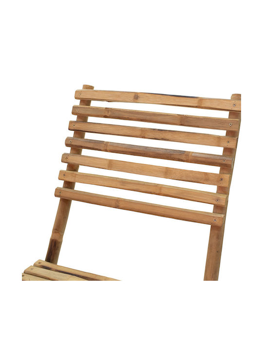 Scaun de exterior Bambus Nixon Natural 55x60x93cm