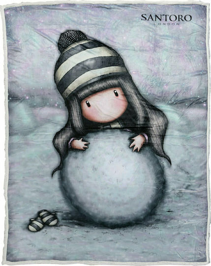 Das Home Blanket Fleece The Snow Girl Gray 160x220cm