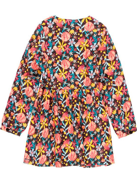 Boboli Kids Dress Floral Long Sleeve Multicolour