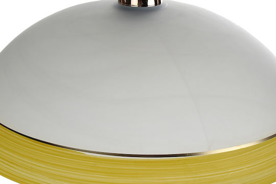 Klikareto Einflammig Hängelampe Gelb Glocke mit Fassung E27 40cm.