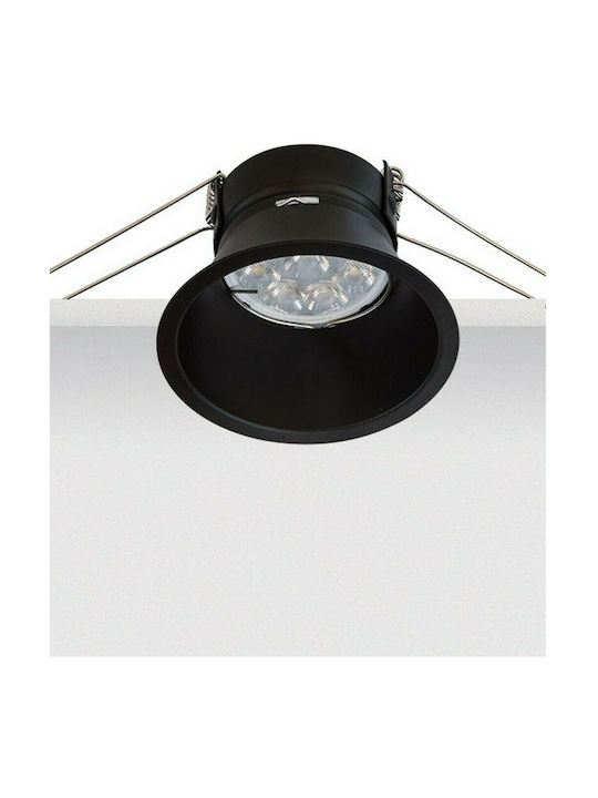 Zambelis Lights Outdoor Ceiling Spot GU10 in Black Color S007