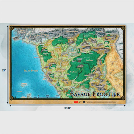 Gale Force Nine Dungeons & Dragons D&D - Savage Frontier Map (53x79cm) 72798