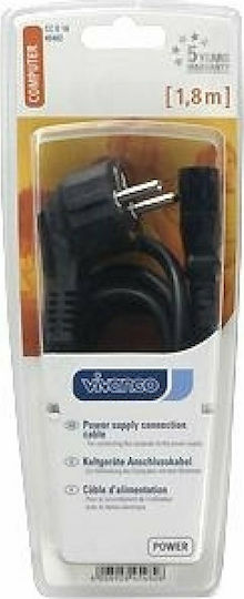 Vivanco Schuko - IEC C13 Cable 1.8m Μαύρο 45482