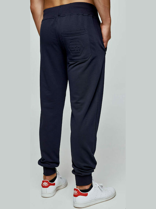 Sweatpants with Elastic Navy Blue