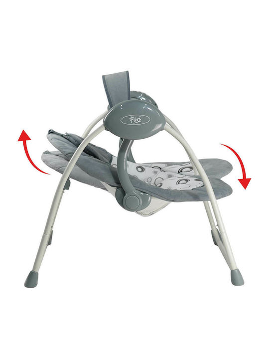 Bebe Stars Ηλεκτρικό Relax Μωρού Κούνια Flora με Μουσική Grey για Παιδί έως 9kg