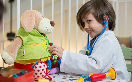 Edushape Animal Educational Puppy made of Fabric with Sounds for 12++ Months