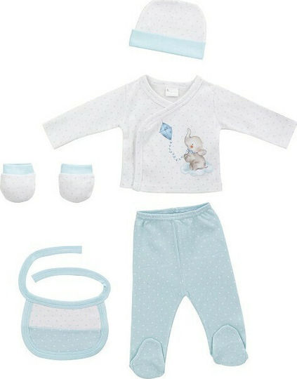 Interbaby Newborn Clothing Set Elefante for Boy for 0-6 months 5pcs