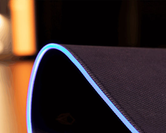 Meetion PD120 Gaming Mouse Pad Medium (335mm) με RGB Φωτισμό μέσω USB Μαύρο 17.007.0006
