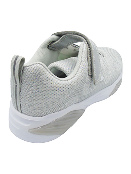 Wave Παιδικά Sneakers με Σκρατς & Φωτάκια Γκρι