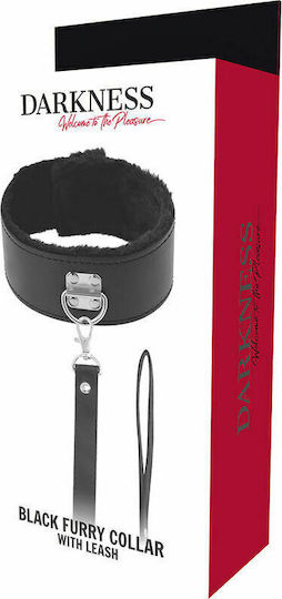 Darkness Collar With Leash Titanium Κολάρο σε Μαύρο Χρώμα
