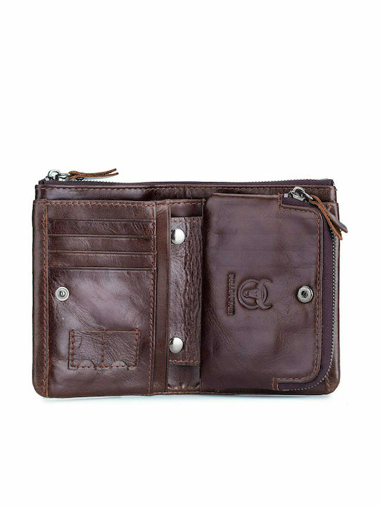 Leather Men's Wallet Classic with RFID Brown
