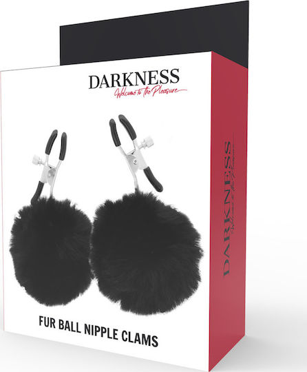Darkness Fur Ball Nipple Clams Nipple Clamps in Black Color