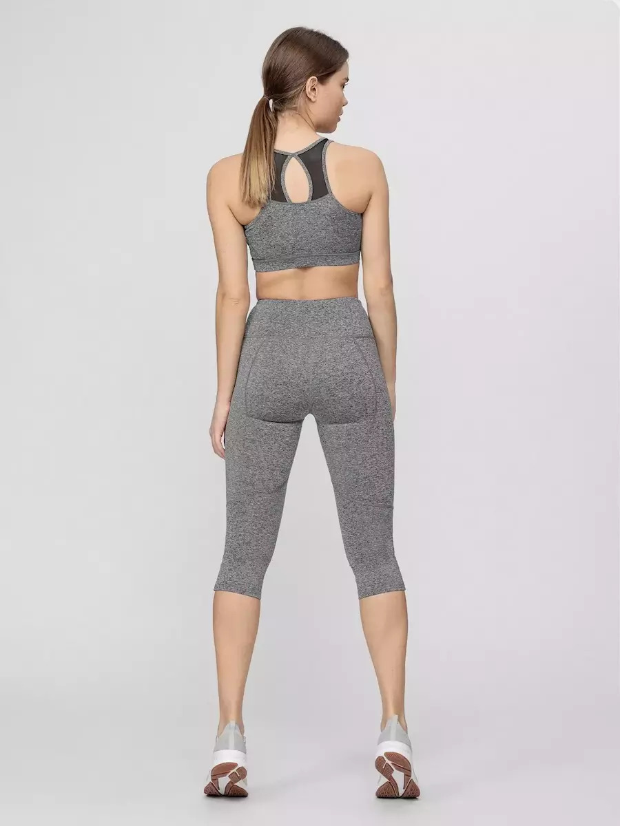 Nike mini Swoosh grey capri leggings