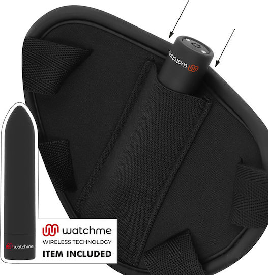 Fetish Submissive Cyber Strap Remote Control Harness And Vibrating Bullet Watchme Technology M Арсенал с Единично Дилдо в Телесен цвят
