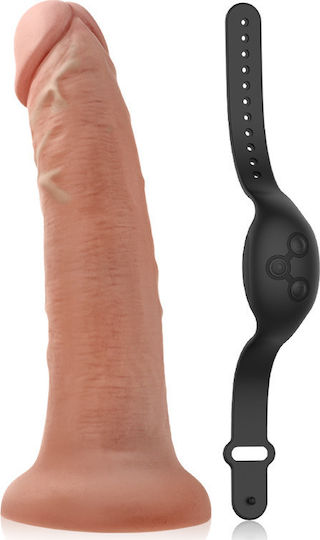 Fetish Submissive Cyber Strap Remote Control Harness And Vibrating Bullet Watchme Technology S Harness with Dildo in skin color