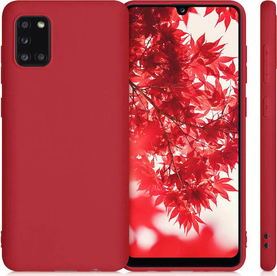 Soft Umschlag Rückseite Silikon Rot (Galaxy A31)