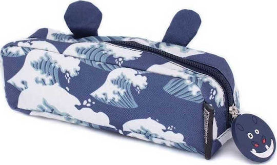 Les Deglingos Hippipos Pencil Case with 1 Compartment Blue