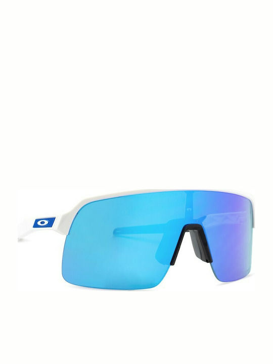 Oakley Sutro Lite Men's Sunglasses with White Plastic Frame and Light Blue Mirror Lens OO9463-19