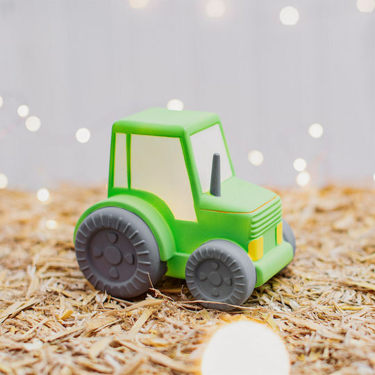 Sass & Belle LED Kinder Dekorative Lampe Traktor Grün