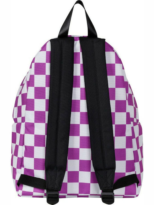 Lyc Sac City-The Drop Checks School Bag Backpack Junior High-High School in Purple color 24lt