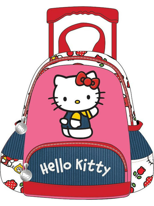 Gim Hello Kitty Tulip Σχολική Τσάντα Τρόλεϊ Νηπιαγωγείου σε Ροζ χρώμα