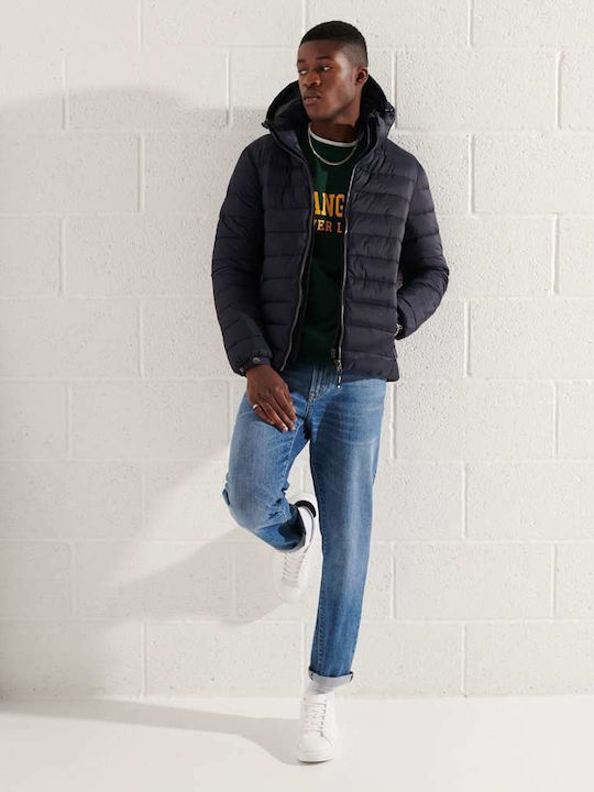 Classic Fuji Winter Jacket Puffer Navy Blue