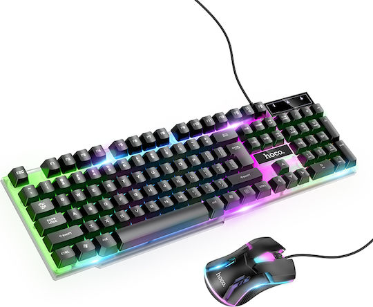 Hoco GM11 Terrific Glowing Set Gaming Tastatur mit RGB-Beleuchtung & Maus (Englisch US)