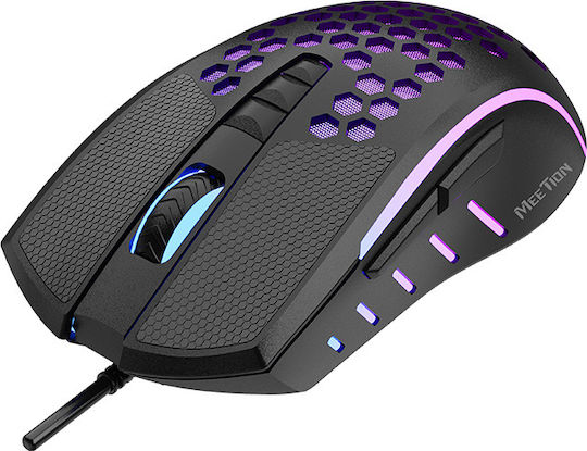 Meetion Honeycomb GM015 RGB Gaming Mouse 6400 DPI Black