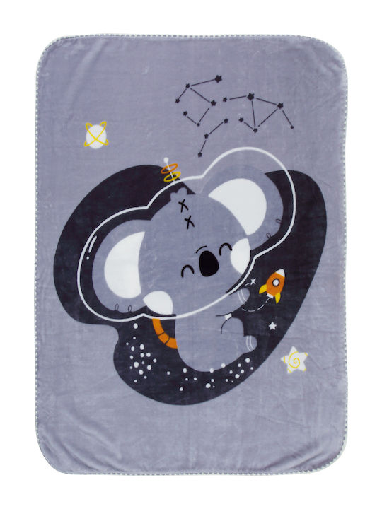 Das Home Blanket Cot Velvet Gray 110x140cm