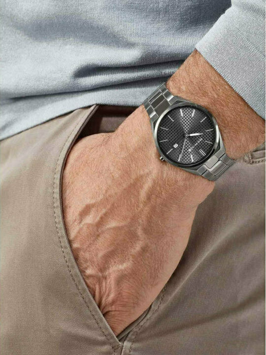 Bering Time Men's Watch 40mm Battery with Gray Metal Bracelet