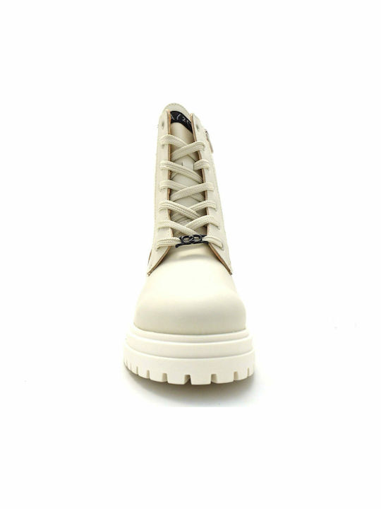 Leather Women's Ankle Boots White