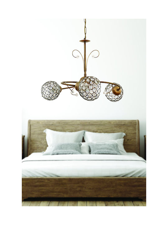 Klikareto Carolina Plus Pendant Lamp 3xE27 Bronze