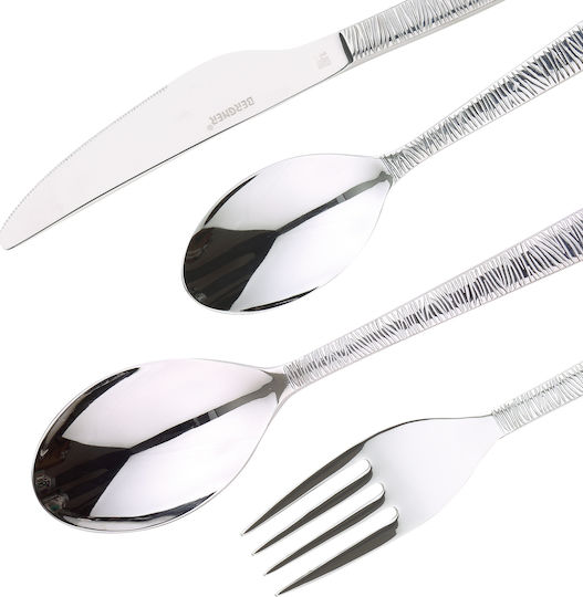 Bergner Lyon Set de Tacâmuri Oțel Inoxidabil 18/10 Argintiu 24 Buc
