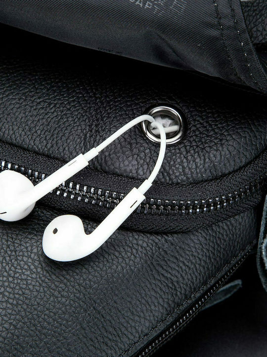 Leather Men's Bag Sling Black