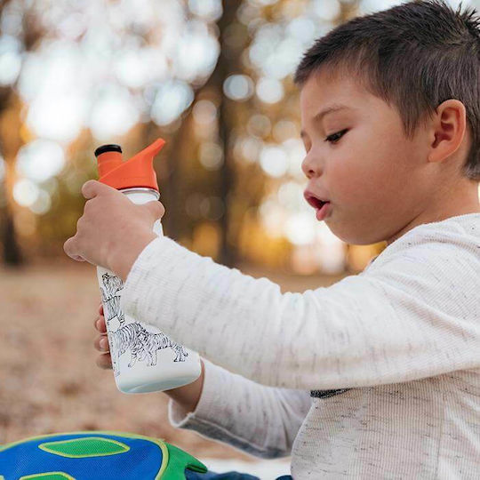 Klean Kanteen Kid Classic Sport Kids Water Bottle Stainless Steel Orange 355ml