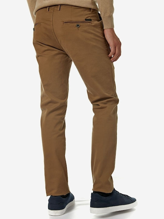 Camaro Men's Trousers Chino Elastic in Slim Fit Beige