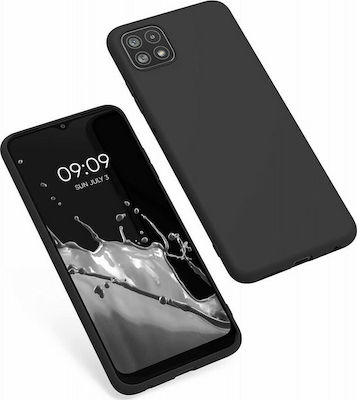 KWmobile Umschlag Rückseite Silikon Black Matte (Galaxy A22 5G) 55245.47