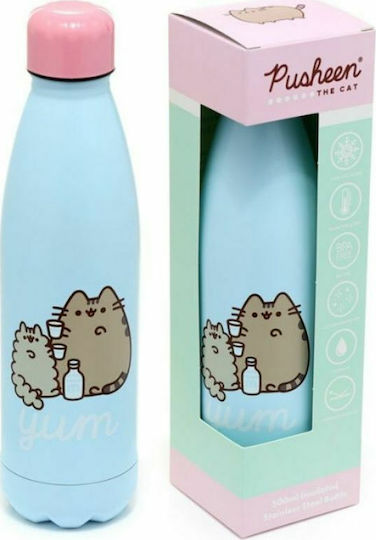 Puckator Pusheen The Cat Flasche Thermosflasche Rostfreier Stahl 500ml Hellblau