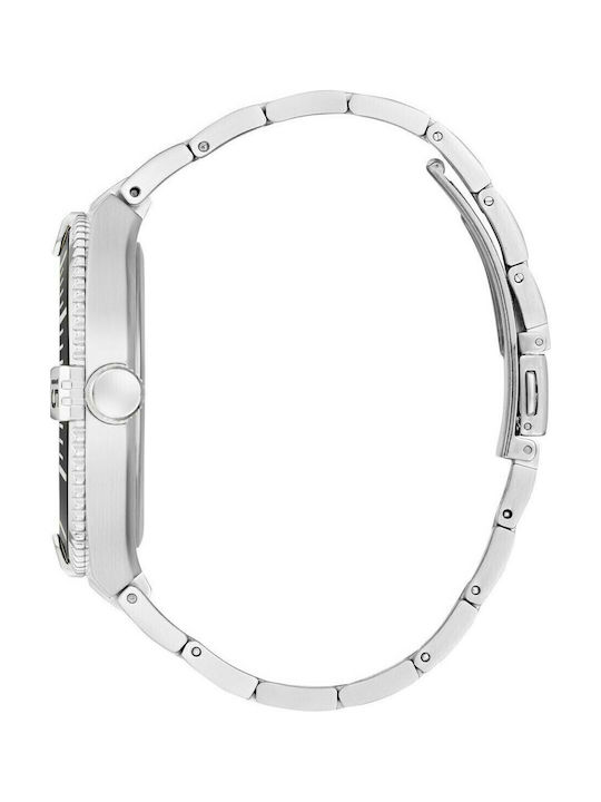 Guess Men's Watch 45mm Battery with Silver Metal Bracelet