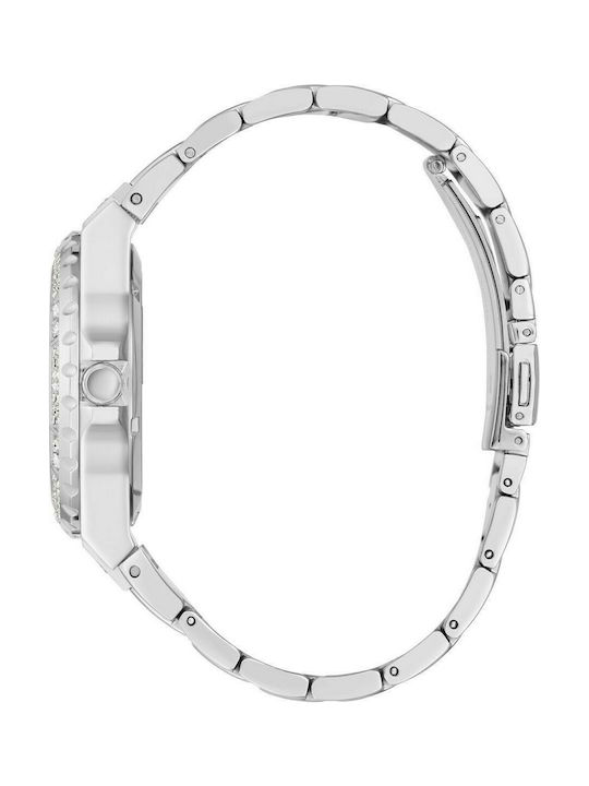 Guess Reveal Watch with Metal Bracelet Silver