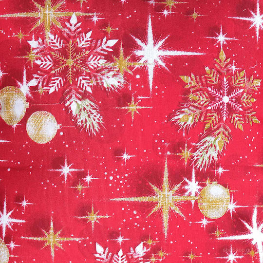 Viopros Set Christmas Tablecloths Fabric Red 2pcs