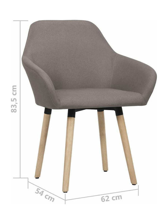 Stühle Speisesaal Taupe 2Stück 62x54x83.5cm