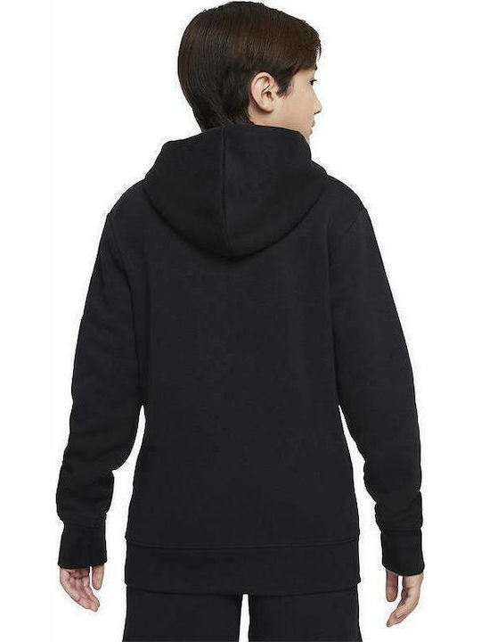 Jordan Fleece - Polar Hanorac pentru copii cu glugă și buzunare Negru Essentials