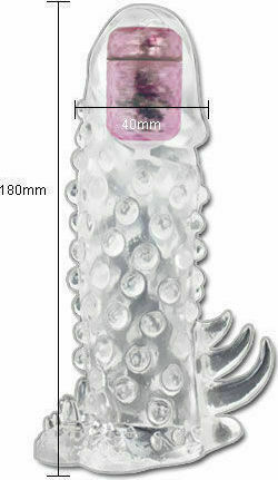 Baile Brave Man III Sensor Extension Extensie Penis cu Vibratie Transparent 18cm