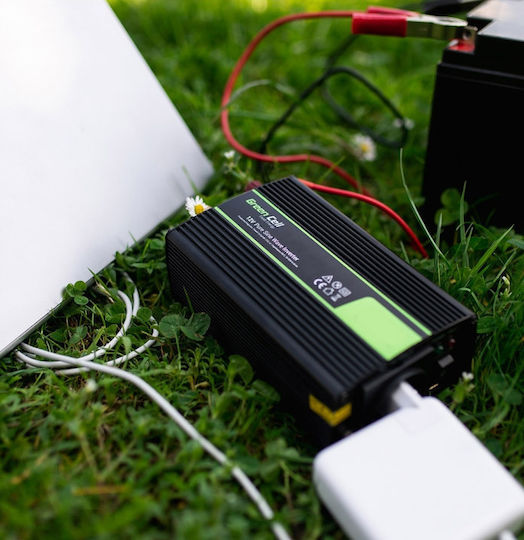 Green Cell Inverter Αυτοκινήτου Τροποποιημένου Ημιτόνου 300W για Μετατροπή 24V DC σε 230V AC με 1xUSB