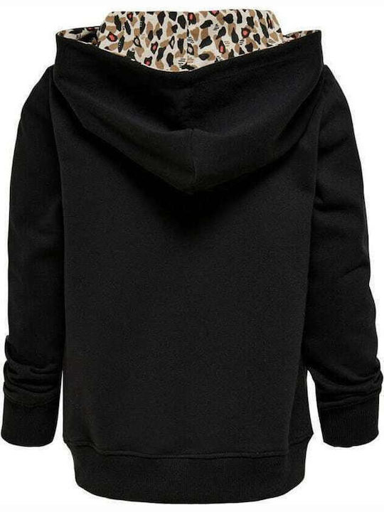 Kids Only Girls Hooded Cardigan with Zipper Black