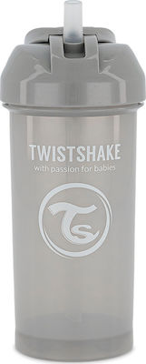 Twistshake Παιδικό Ποτηράκι Straw Cup από Πλαστικό Μπλε 360ml για 6m+