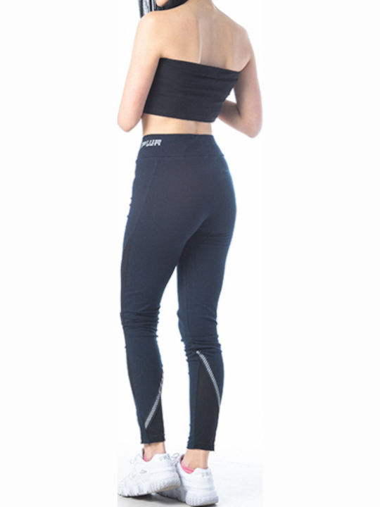 Paco & Co Frauen Lang Leggings Hochgeschnitten Blau